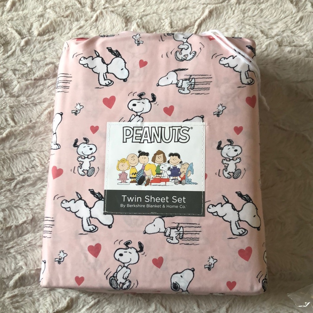 Peanuts Snoopy Valentines Sheet Set - TWIN